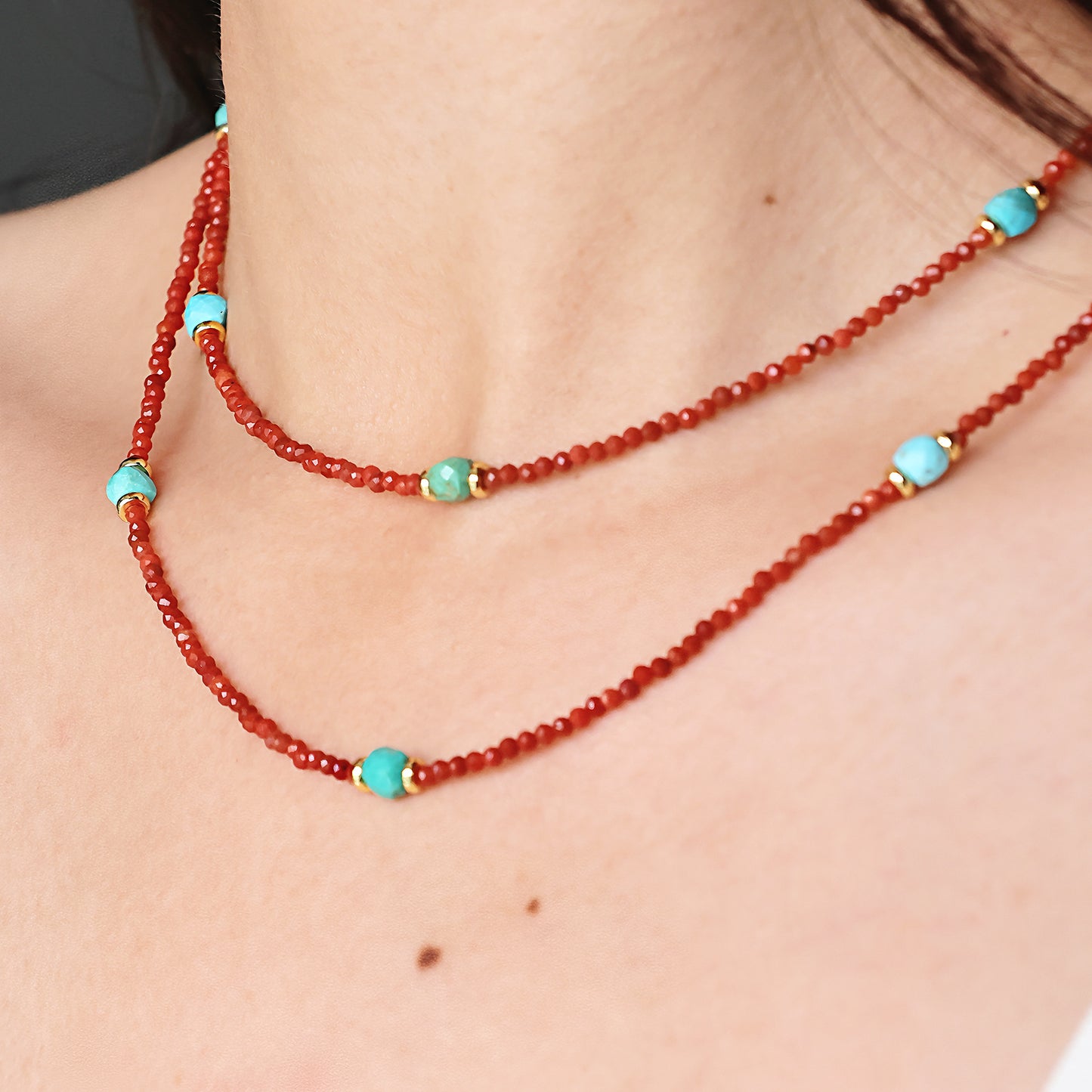 Gaia Agate&Turquoise Necklace