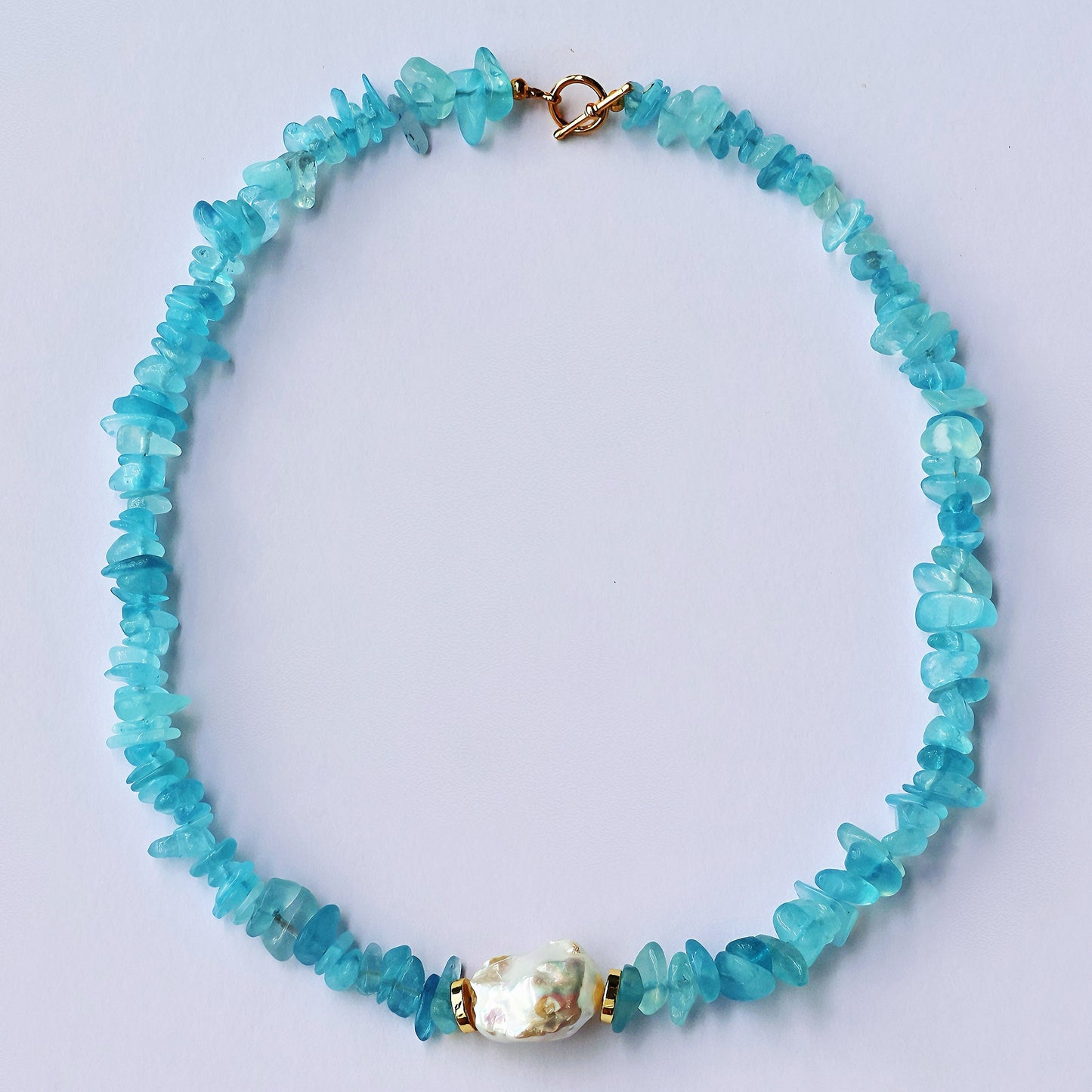 Ocean Stone Aquamarine Necklace