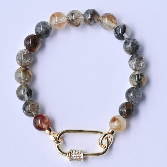 Herkimer Diamond Lock Bracelet