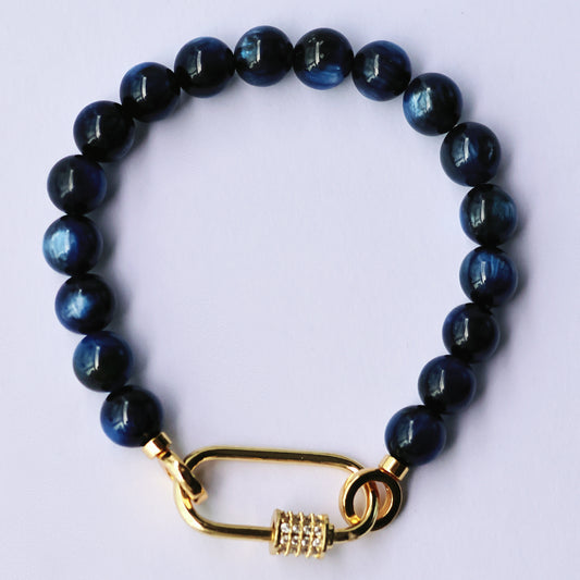 Kyanite Crystal Sphere Bracelet