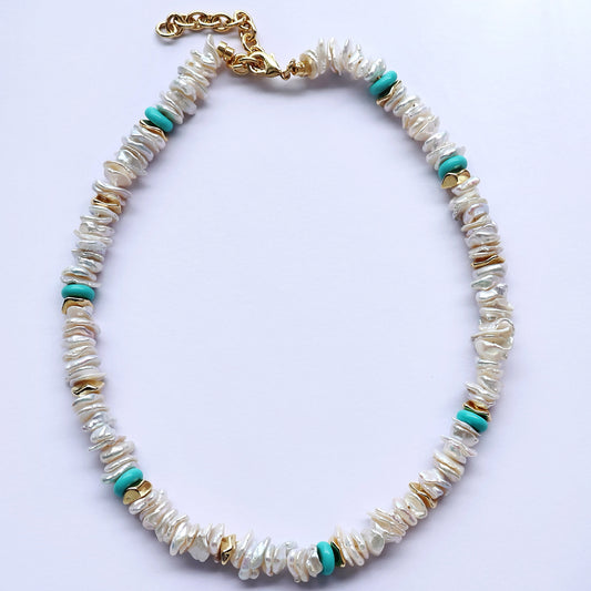 Seana Baroque Pearl&Turquoise Necklace