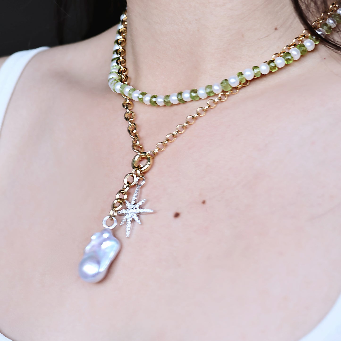 Starburst Baroque Pearl Necklace