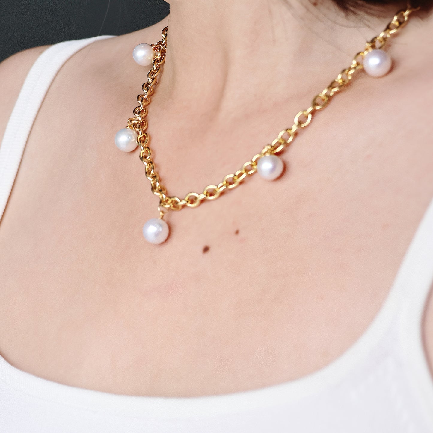 Five Point Pearl Necklace