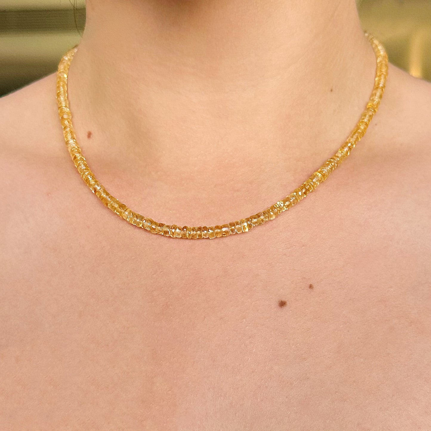 Lumi Faceted Citrine Necklace