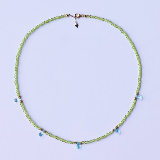 Gaia Perdiot Topaz Gem Drop Necklace